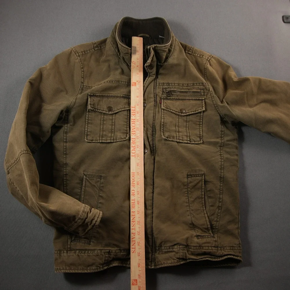 Levi's Military Field Trucker Canvas Quilted Men Jacket S Utility Multi Pocket